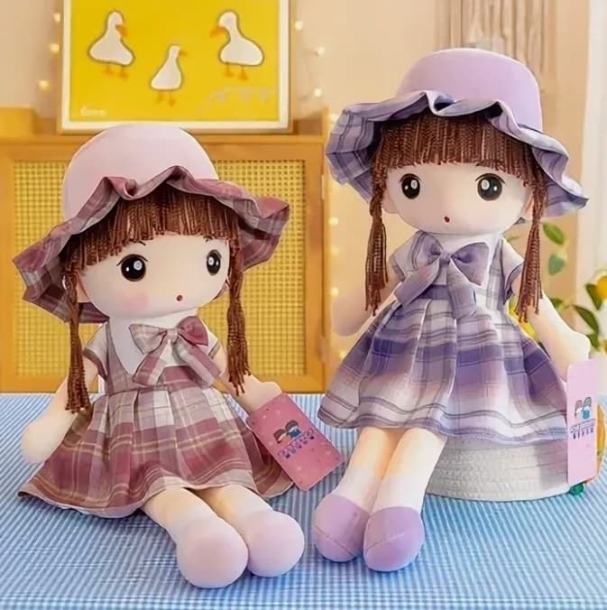 Мягкая игрушка Кукла 45 см Розовая