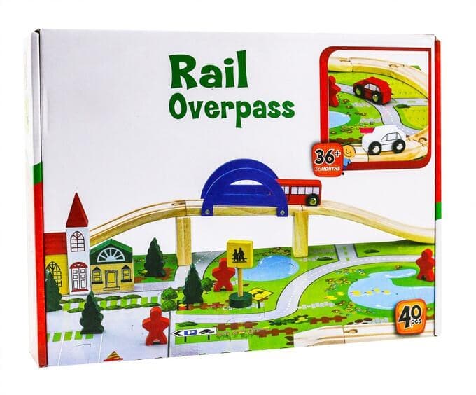 Деревянная железная дорога. 40 деталей
