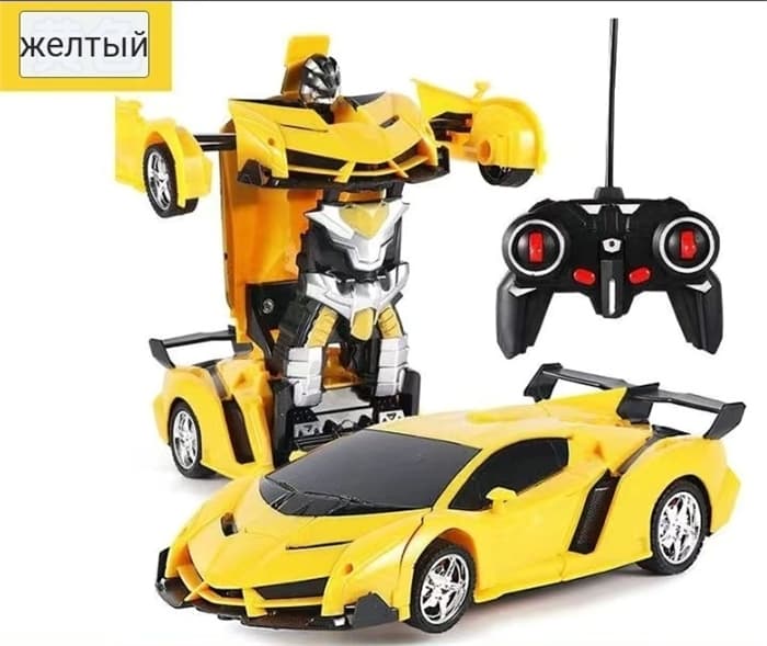 Робот Трансформер машина на радиоуправлении Lamborghini 10274 желтый