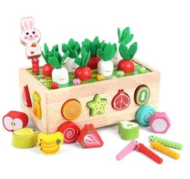 Каталка на колесиках морковка и червячки JHTOY - 556