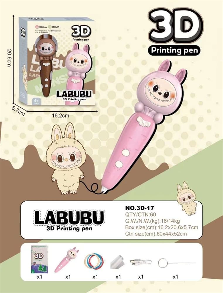 3D ручка Labubu QD-0111-17
