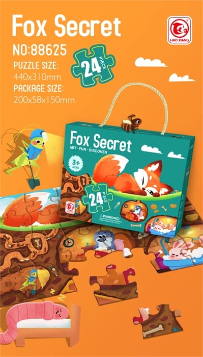 Пазл напольные 24 элементов Fox secret 88625