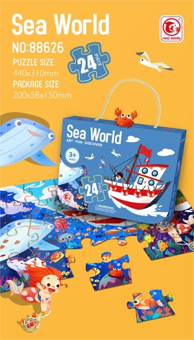 Пазл напольные 24 элементов Sea world 88626